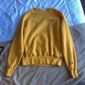 Like New Bright Mustard Yellow Champion Pullover Sweatshirt